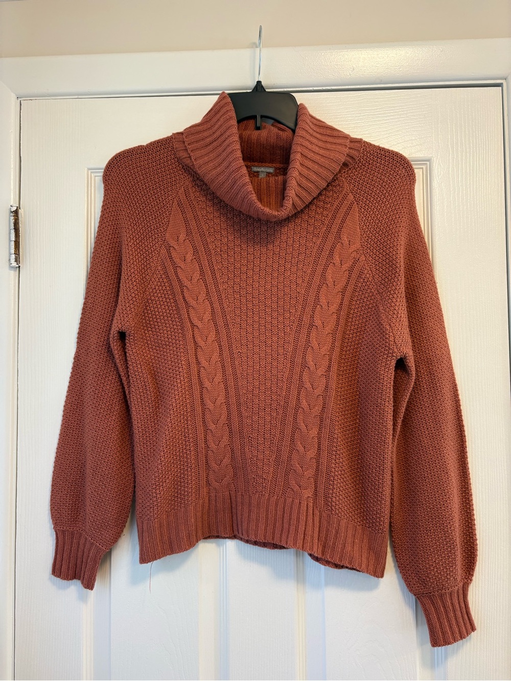 Charlotte Russe Cable Turtleneck Sweater warm rust Womens size small